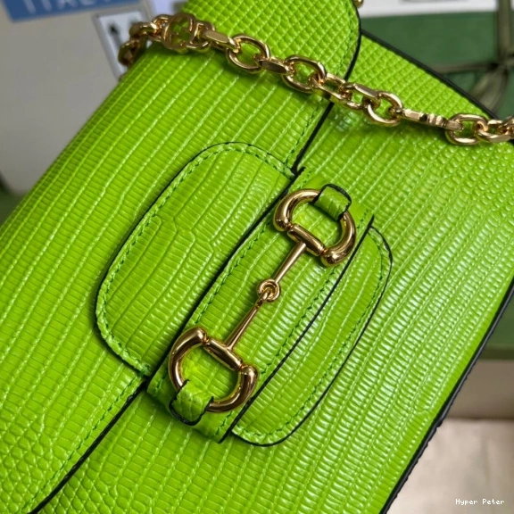 Hyper Peter bag Gucci Horsebit 1955 lizard mini 0825
